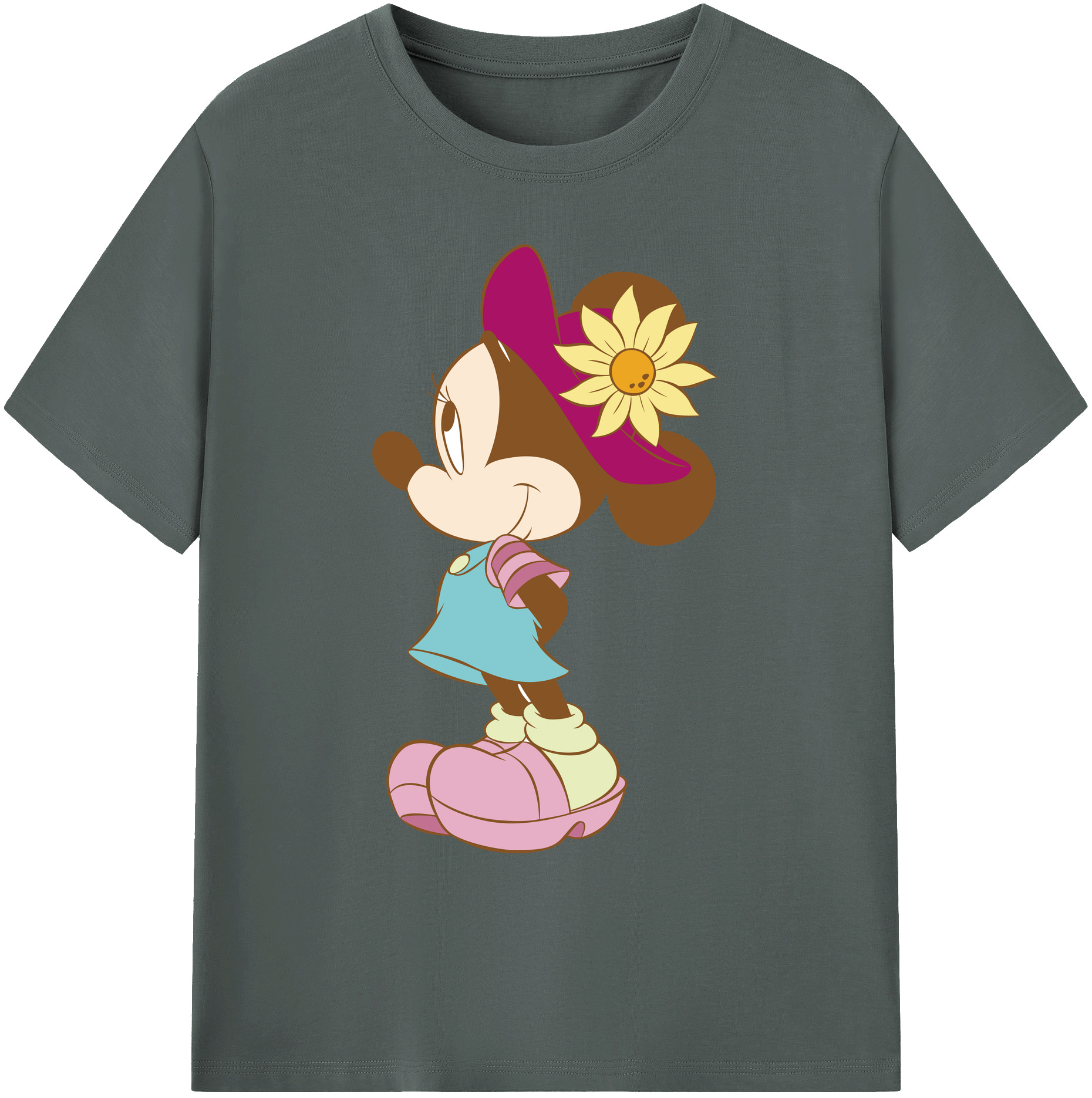 ミッキーマウス Mickey Mouse 綿100％ メンズ半袖Tシャツ｜肌触りやわらか＆通気性